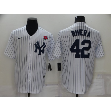 Men's New York Yankees #42 Mariano Rivera White Cool Base Stitched Baseball Jersey