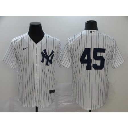 Men's New York Yankees #45 Gerrit Cole White Cool Base Stitched MLB Jersey