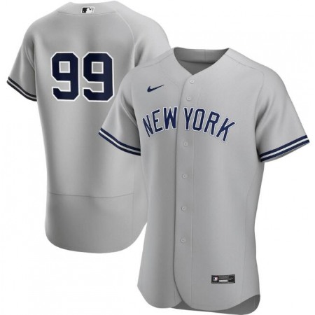 Men's New York Yankees #99 Aaron Judge Grey Flex Base Stitched Jersey