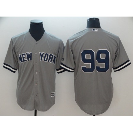 Men's New York Yankees #99 Aaron Judge Majestic Gray Cool Base Player Stitched MLB Jersey