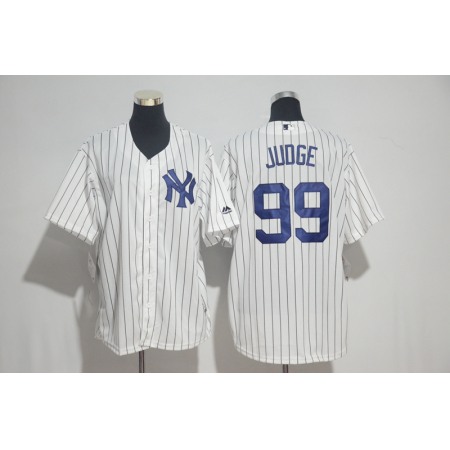 Men's New York Yankees #99 Aaron Judge Majestic White Cool Base Stitched MLB Jersey