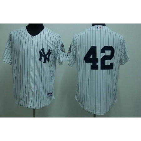 Yankees #42 Mariano Rivera Stitched White MLB Jersey