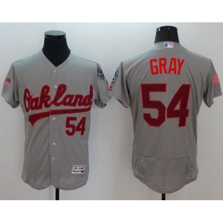Athletics #54 Sonny Gray Grey Fashion Stars & Stripes Flexbase Authentic Stitched MLB Jersey