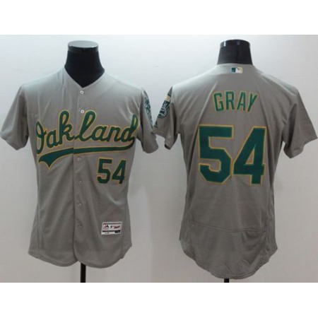 Athletics #54 Sonny Gray Grey Flexbase Authentic Collection Stitched MLB Jersey