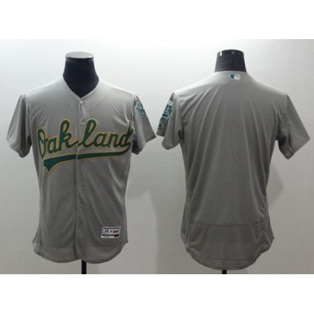 Athletics Blank Grey Flexbase Authentic Collection Stitched MLB Jersey