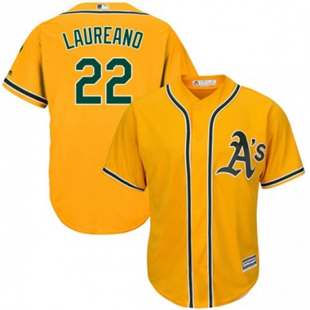Men's Oakland Athletics #22 Ramon Laureano Yellow Stitched MLB Jersey