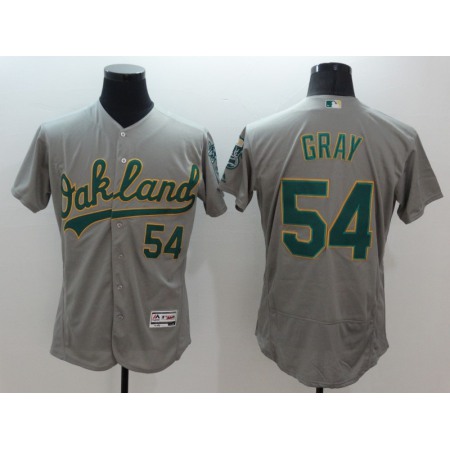 Men's Oakland Athletics #54 Sonny Gray Grey Flex Base Stitched Jersey