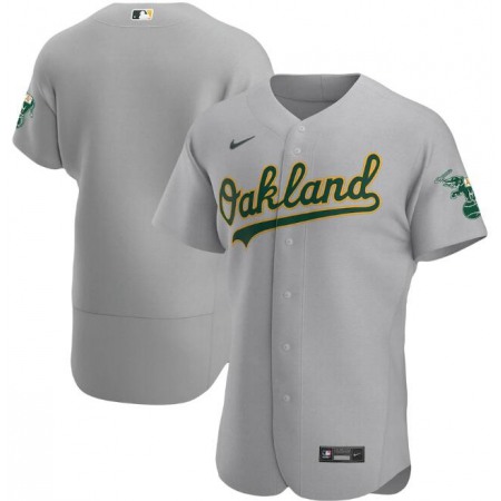 Men's Oakland Athletics Blank Grey Flex Base Stitched Jersey