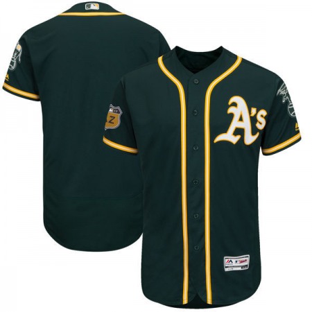 Men's Oakland Athletics Majestic Green 2017 Spring Training Authentic Flex Base Team Stitched MLB Jersey