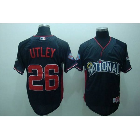 Phillies #26 Chase Utley Blue Nation League 2010 All Star BP Stitched MLB Jersey