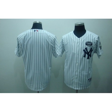 Yankees White Blank GMS "The Boss" Stitched MLB Jersey