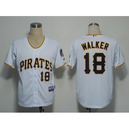 Pirates #18 Neil Walker White Stitched MLB Jersey
