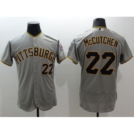 Pirates #22 Andrew McCutchen Grey Flexbase Authentic Collection Stitched MLB Jersey