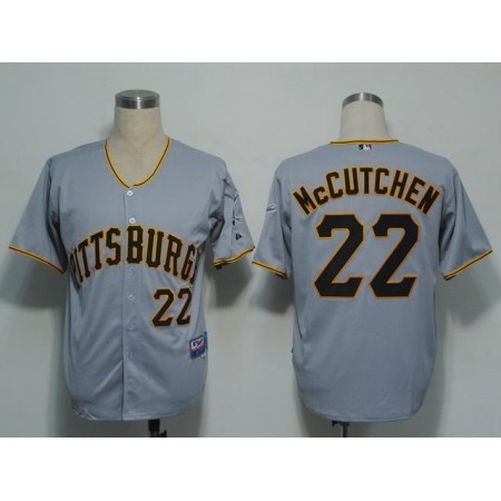 Pirates #22 Andrew McCutchen Grey Stitched MLB Jersey
