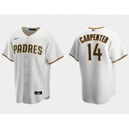 Men's San Diego Padres #14 Matt Carpenter White Cool Base Stitched Jersey
