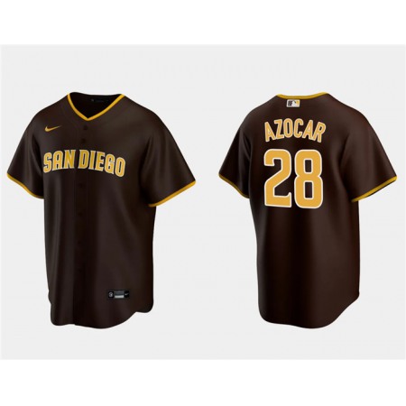 Men's San Diego Padres #28 Jose Azocar Brown Cool Base Stitched Jersey