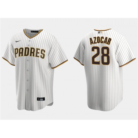 Men's San Diego Padres #28 Jose Azocar White Cool Base Stitched Jersey