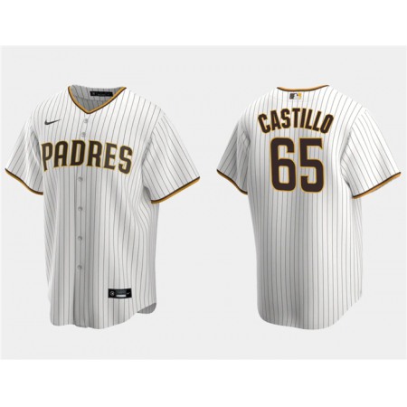 Men's San Diego Padres #65 Jose Castillo White Cool Base Stitched Jersey