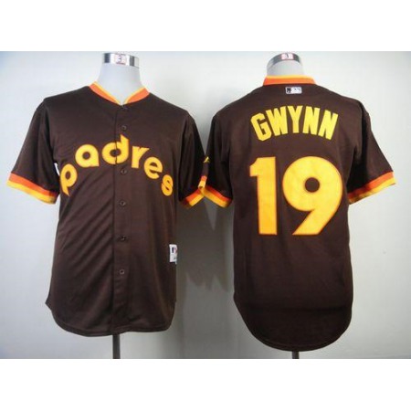 Padres #19 Tony Gwynn Coffee 1984 Turn Back The Clock Stitched MLB Jersey