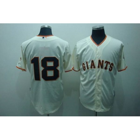 Giants #18 Cain Matt Cream Stitched MLB Jersey