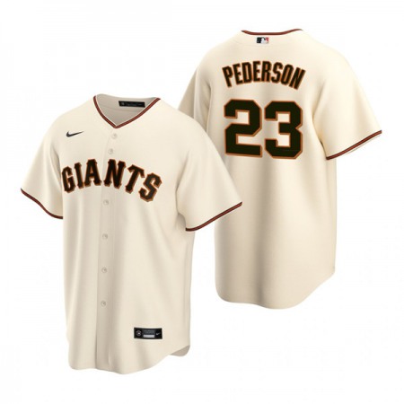 Men's San Francisco Giants #23 Joc Pederson Cream Cool Base Stitched Jersey