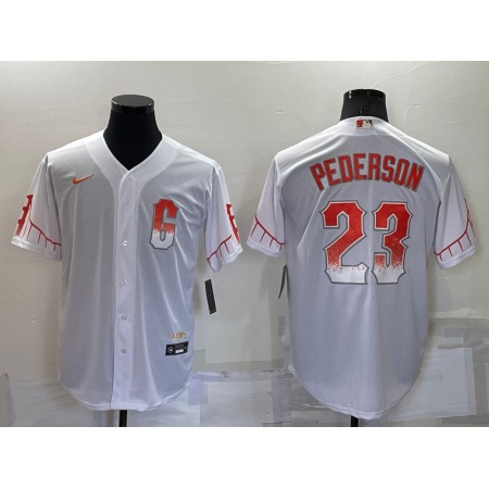 Men's San Francisco Giants #23 Joc Pederson White City Connect Cool Base Stitched Jersey