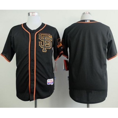 Giants Blank Black Alternate Cool Base Stitched MLB Jersey