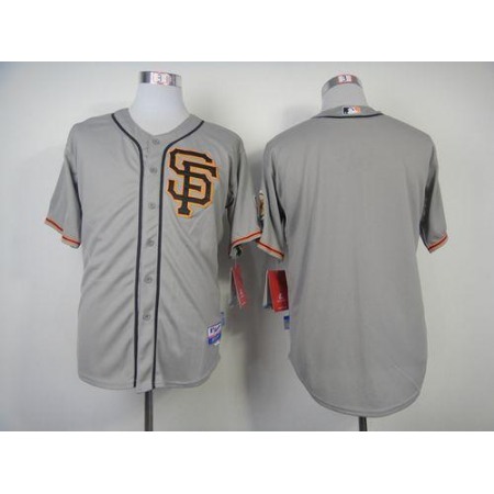 Giants Blank Grey Cool Base 2012 Road 2 Stitched MLB Jersey