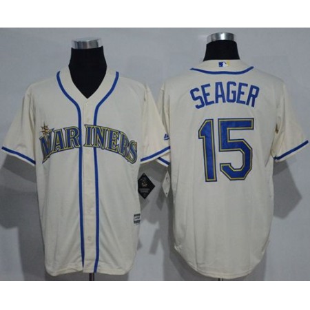 Mariners #15 Kyle Seager Cream New Cool Base Stitched MLB Jersey