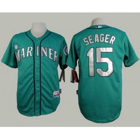 Mariners #15 Kyle Seager Green Alternate Cool Base Stitched MLB Jersey