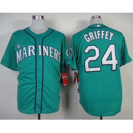 Mariners #24 Ken Griffey Green Alternate Cool Base Stitched MLB Jersey