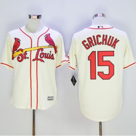 Cardinals #15 Randal Grichuk Cream New Cool Base Stitched MLB Jersey