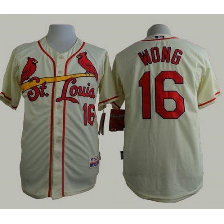 Cardinals #16 Kolten Wong Cream Cool Base Stitched MLB Jersey
