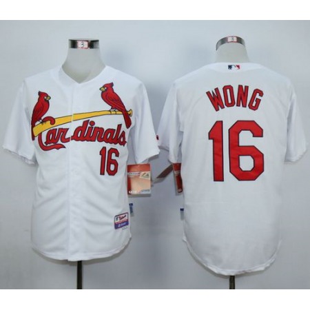 Cardinals #16 Kolten Wong White 1982 Turn Back The Clock Stitched MLB Jersey