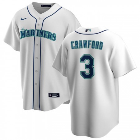 Men's Seattle Mariners #3 J.P. Crawford White Cool Base Stitched jersey