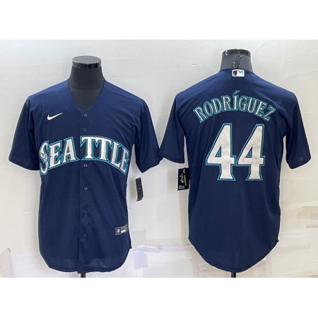 Men's Seattle Mariners #44 Julio Rodriguez Navy Cool Base Stitched jersey