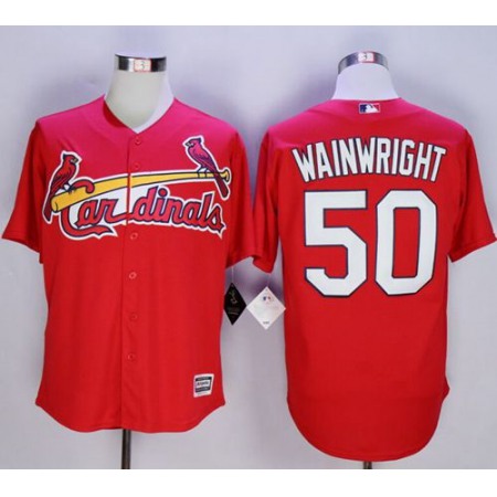 Cardinals #50 Adam Wainwright New Red Cool Base Stitched MLB Jersey