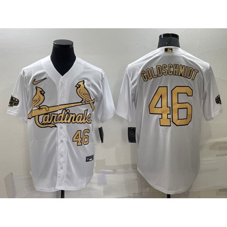 Men's St. Louis Cardinals #46 Paul Goldschmidt 2022 All-Star White Cool Base Stitched Baseball Jersey