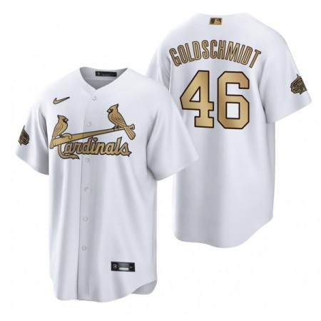 Men's St. Louis Cardinals #46 Paul Goldschmidt 2022 All-Star White Cool Base Stitched Baseball Jersey