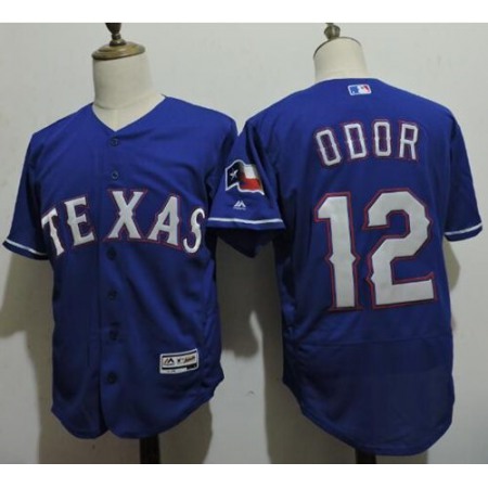 Rangers #12 Rougned Odor Blue Flexbase Authentic Collection Stitched MLB Jersey