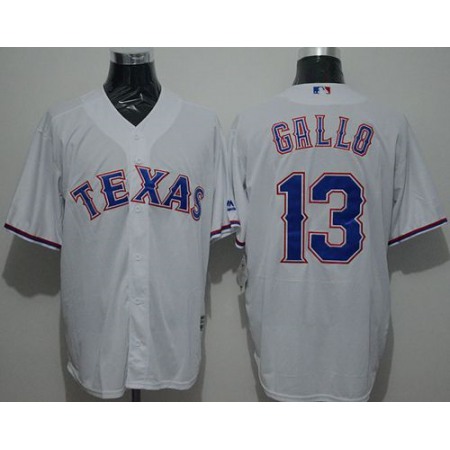 Rangers #13 Joey Gallo White New Cool Base Stitched MLB Jersey