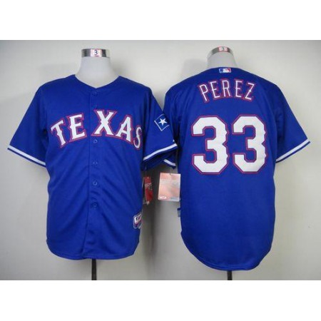 Rangers #33 Martin Perez Blue Cool Base Stitched MLB MLB Jersey