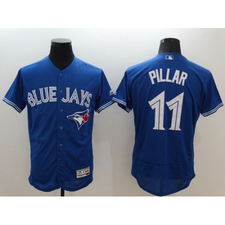 Blue Jays #11 Kevin Pillar Blue Flexbase Authentic Collection Stitched MLB Jersey