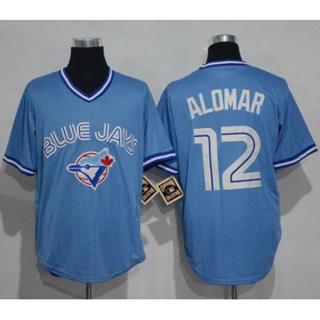 Blue Jays #12 Roberto Alomar Light Blue Cooperstown Throwback Stitched MLB Jersey