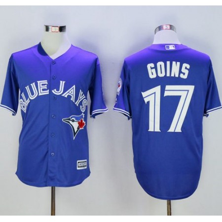 Blue Jays #17 Ryan Goins Blue New Cool Base 40th Anniversary Stitched MLB Jersey