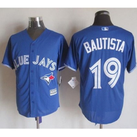 Blue Jays #19 Jose Bautista Blue New Cool Base Stitched MLB Jersey