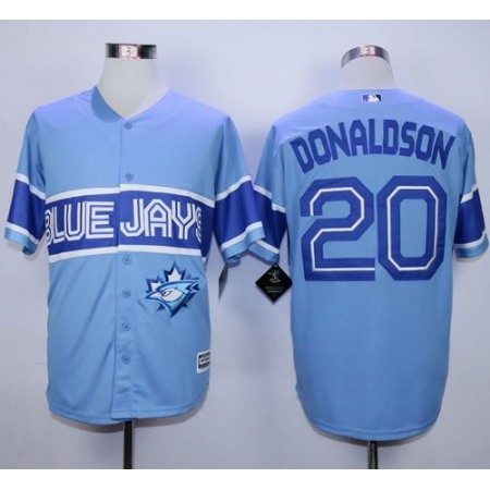 Blue Jays #20 Josh Donaldson Light Blue Exclusive New Cool Base Stitched MLB Jersey