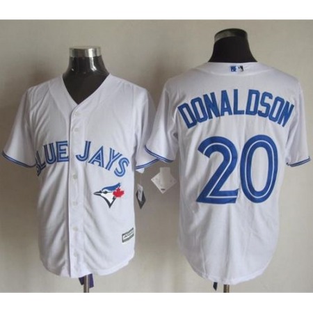 Blue Jays #20 Josh Donaldson White New Cool Base Stitched MLB Jersey