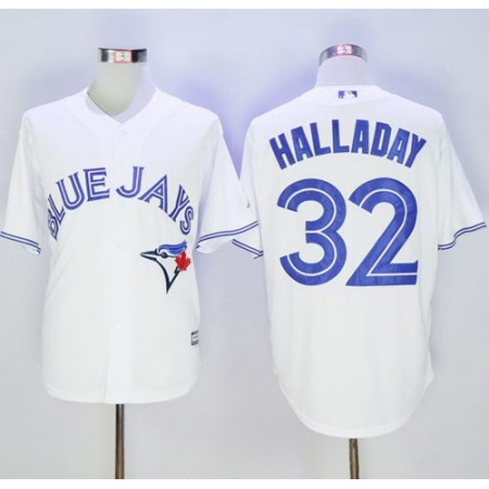 Blue Jays #32 Roy Halladay White New Cool Base Stitched MLB Jersey