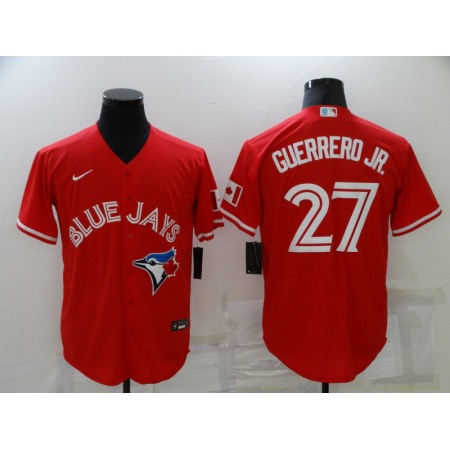 Men's Toronto Blue Jays #27 Vladimir Guerrero Jr. Red Cool Base Stitched Jersey